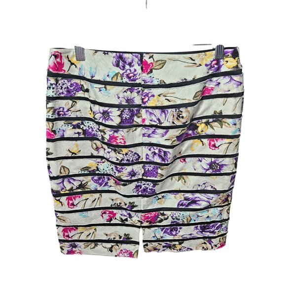 White House Black Market Floral Tiered Pencil Skirt Size 2 Multicolor - Picture 3 of 5